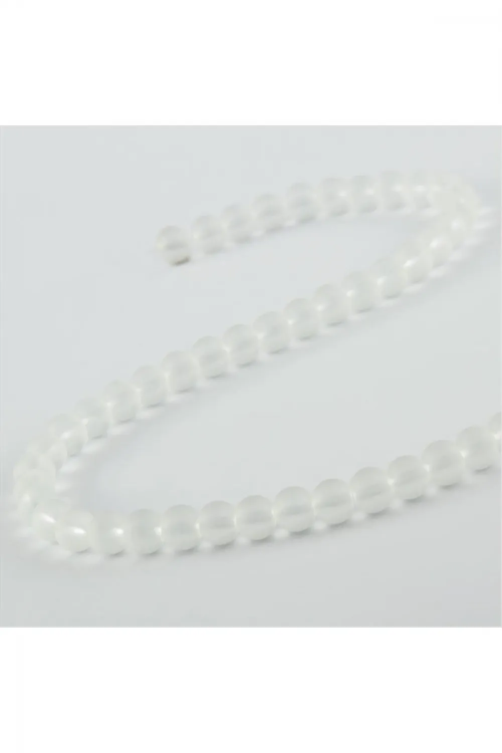 8 mm Buzlu Kuvars Görünümlü Cam Taşı
