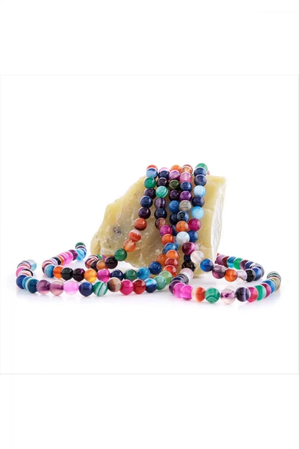 8 mm Damarlı Karışık Akik Taşı