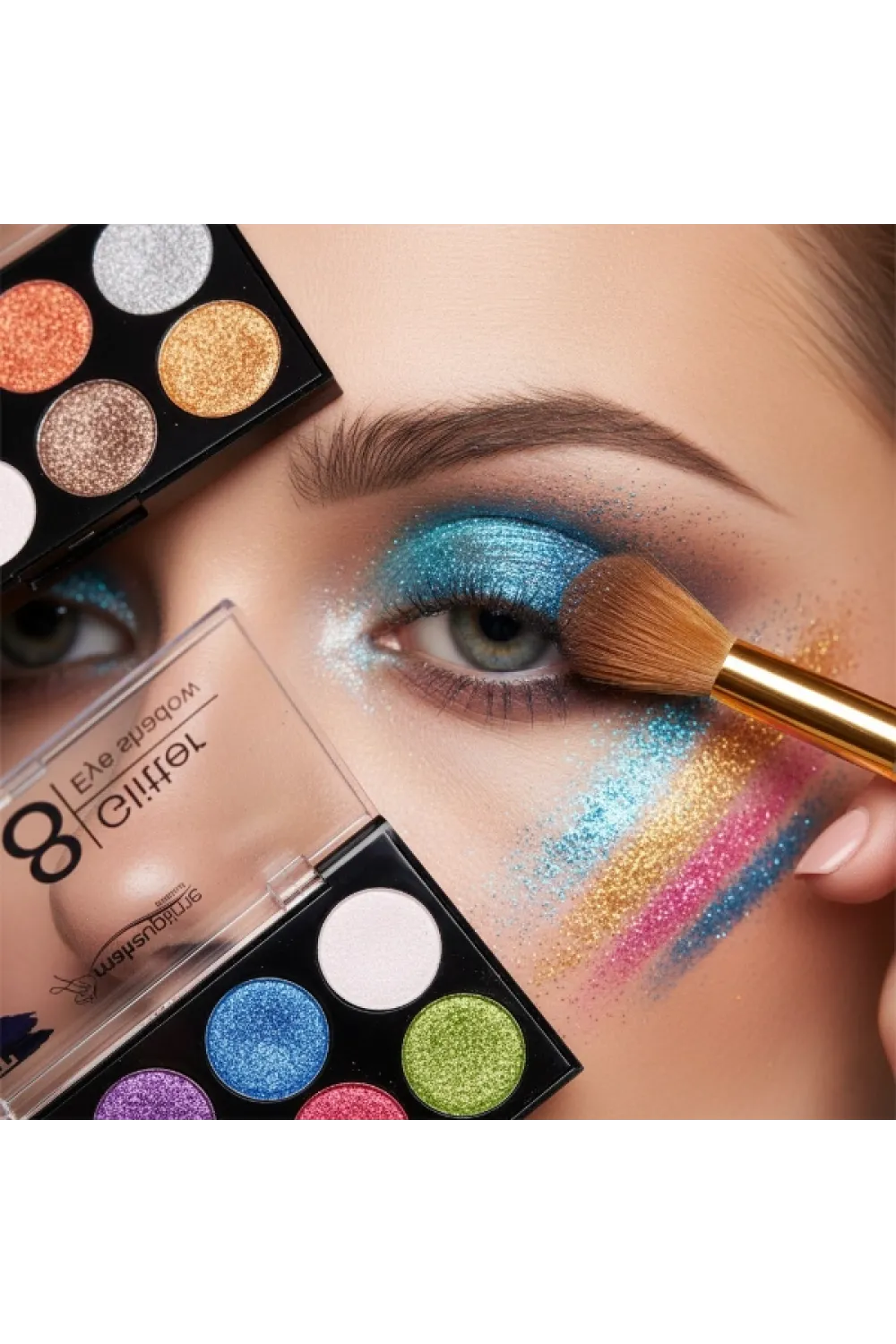 8 Renk Glitter Far Paleti - 2li Set