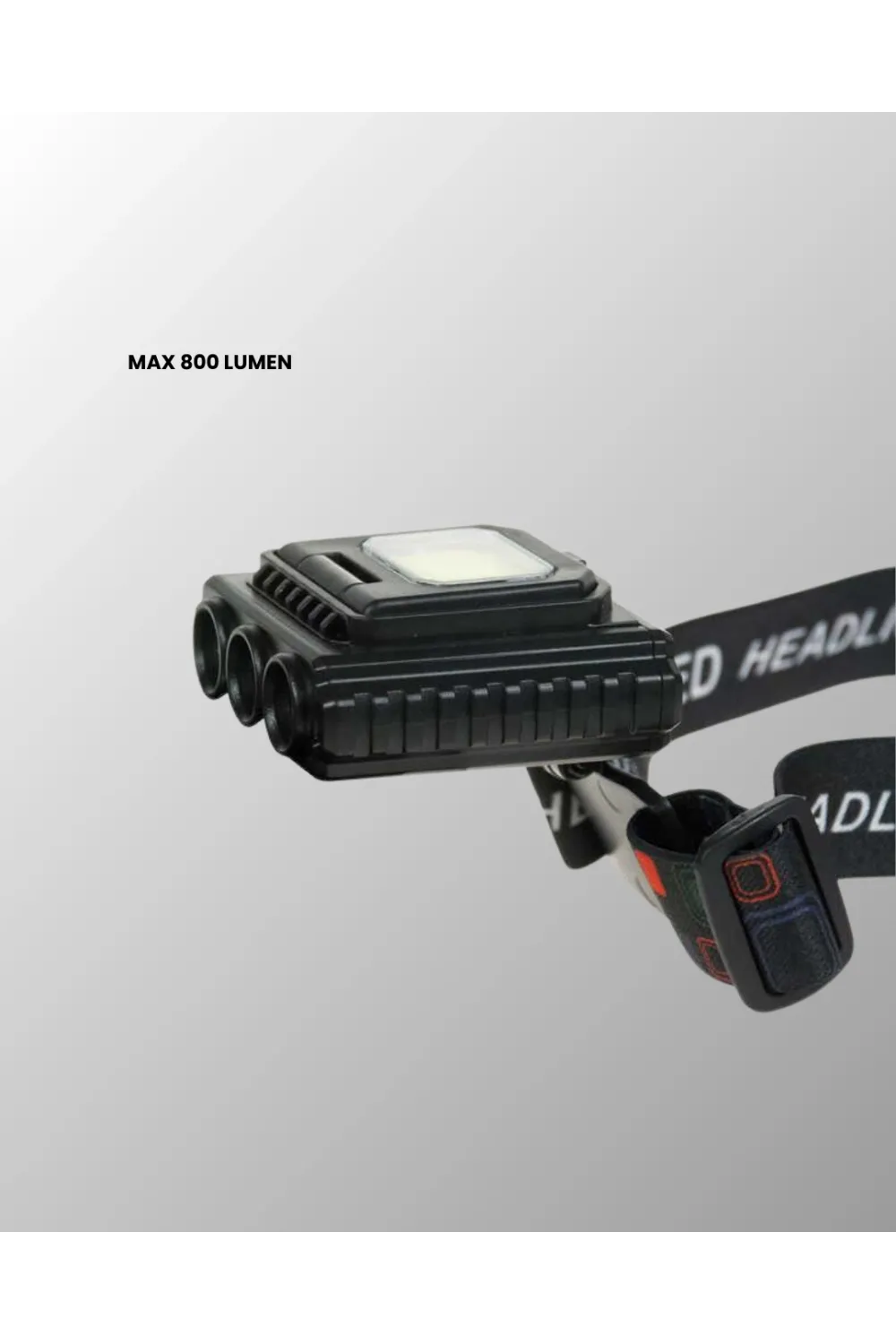 800 Lumen Çok Fonksiyonlu Led Kafa Lambası Type C Şarjlı