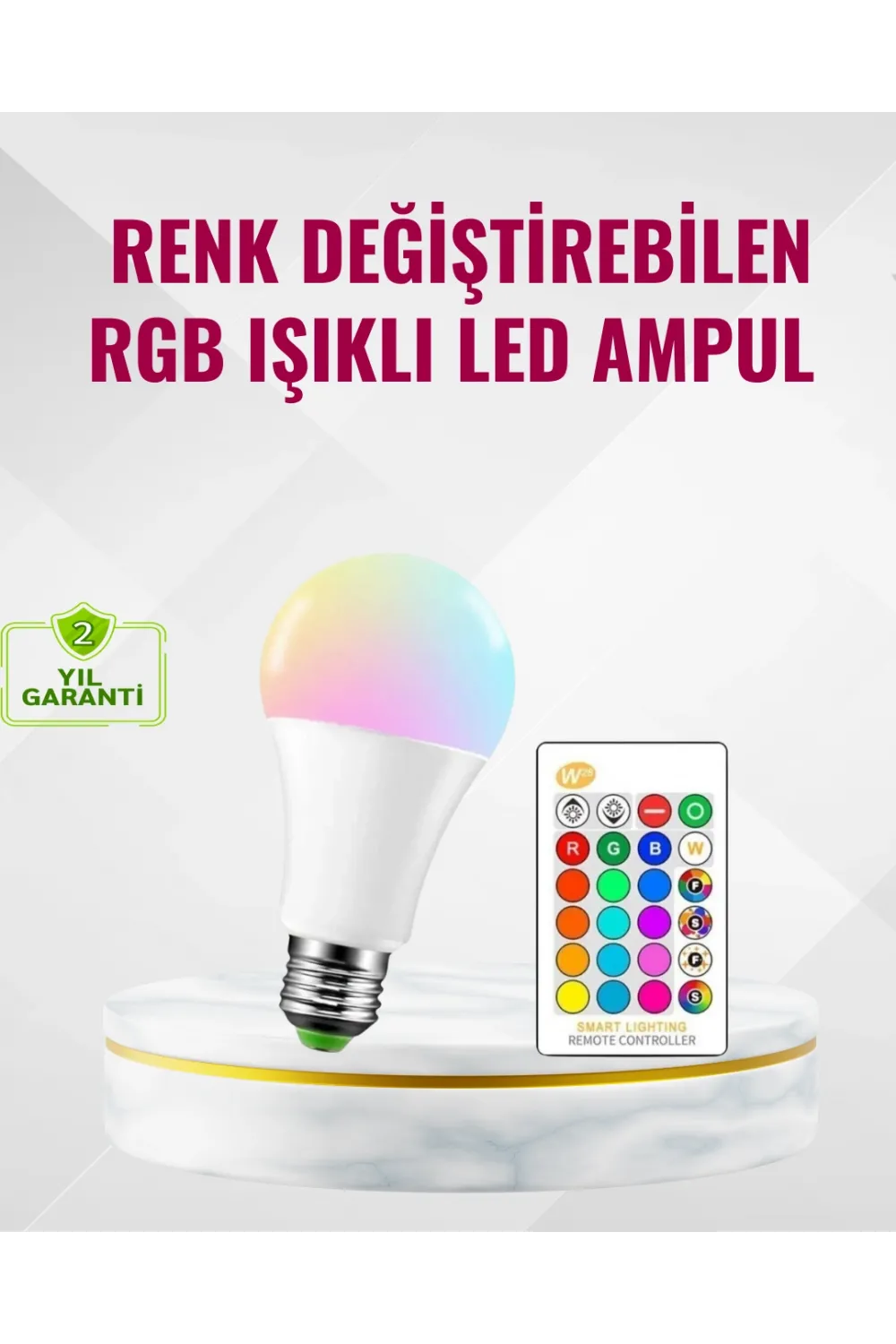 9 Watt Beyaz Işık Ve Renk Ayarlı Akıllı Led Ampul
