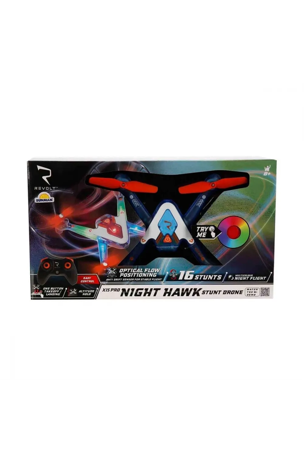90815 Sun-sym-rvt-rc Drone Nıght Hawk Stunt Işıklı 37V Usb