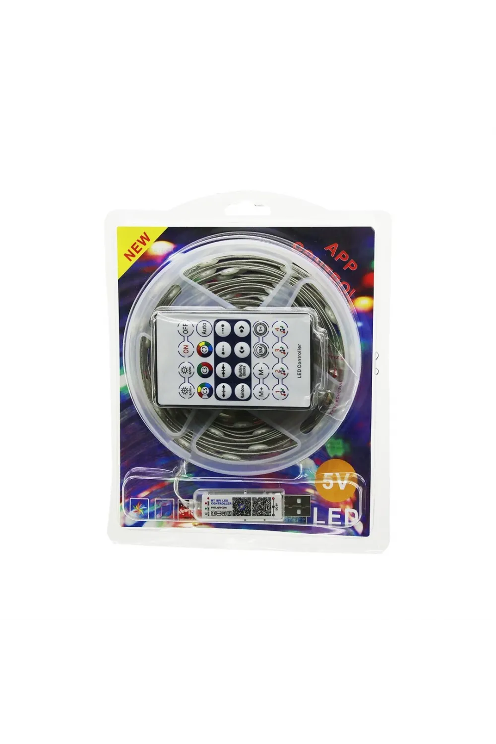 9mt  Kumandalı - Usb Li  Rgb Şerit Led  0.4w/m - 20lm/led   -20+55°c