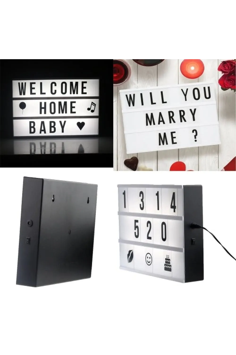 A4 Boyutunda Led Işıklı Yazı Panosu Lightbox