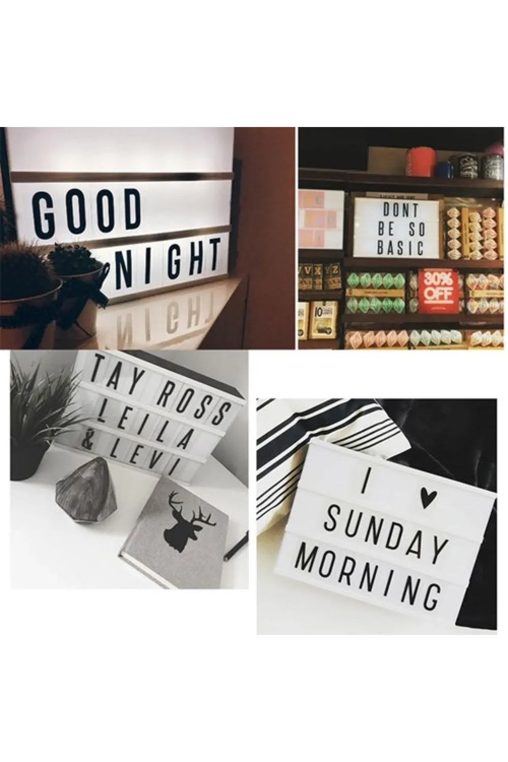 A4 Boyutunda Led Işıklı Yazı Panosu Lightbox