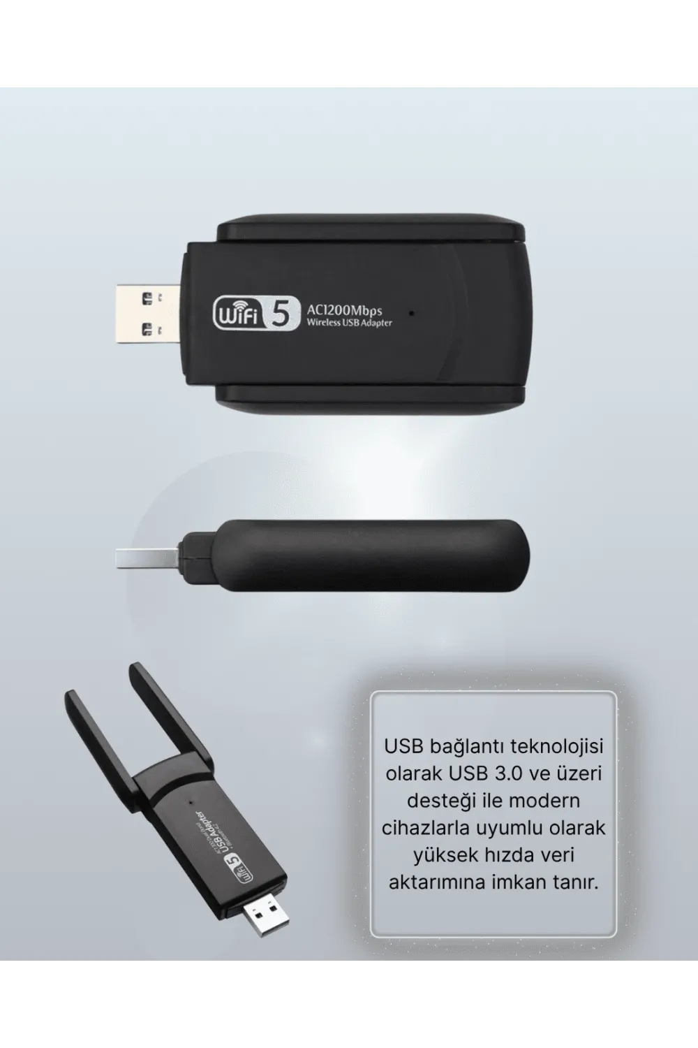 AC1200 USB WiFi Adaptör