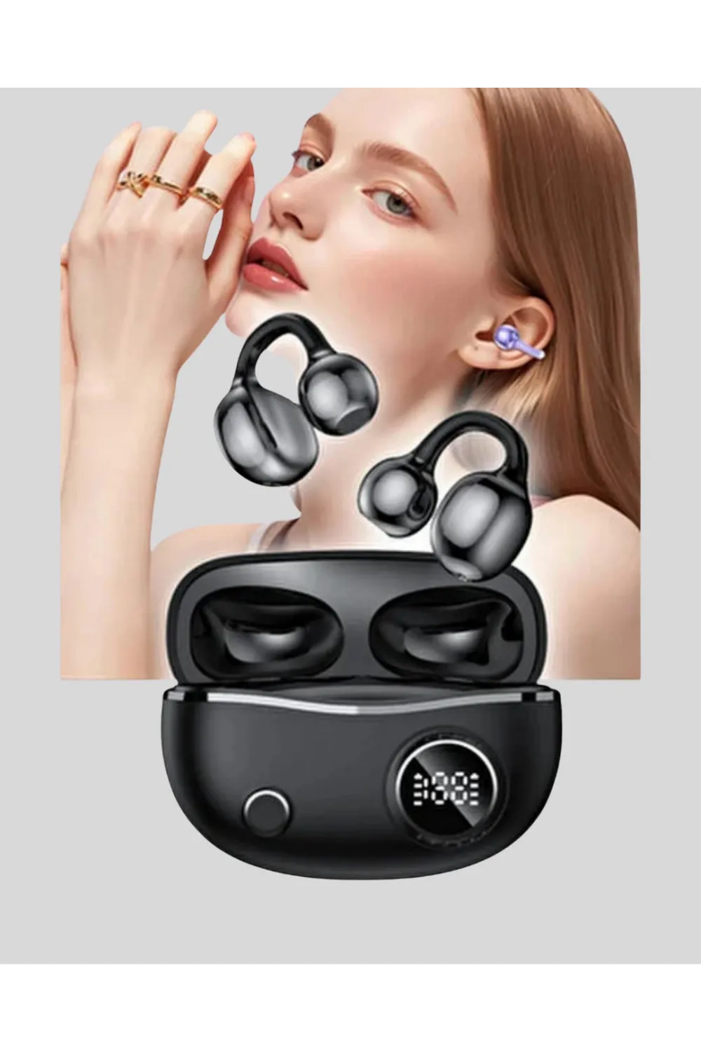 Açık Kulak Kablosuz Bluetooth Kulaklık – Konforlu Tasarım Ve Uzun Süreli Kullanım