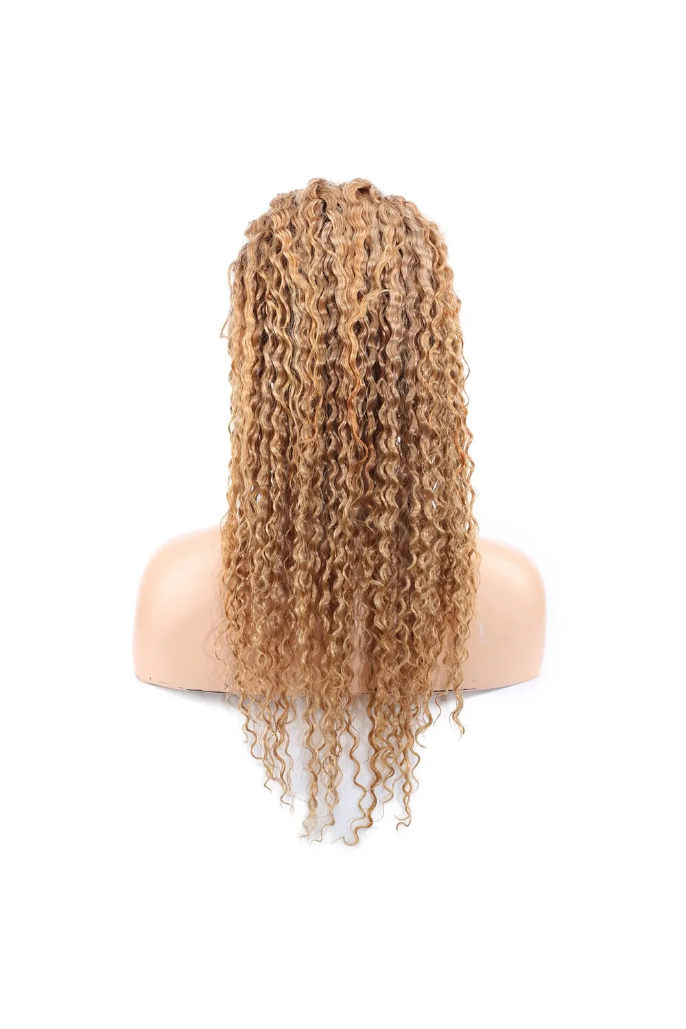 Afro Dalga Front Lace Gerçek Tül Peruk - Altın Karamel - 60-65cm