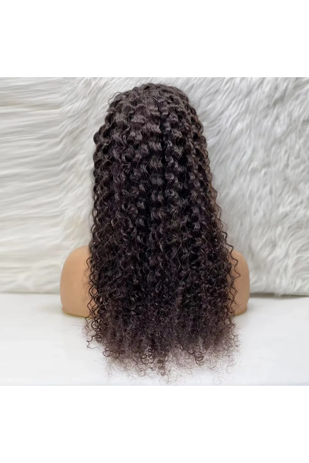 Afro Dalga Front Lace Gerçek Tül Peruk - Doğal - 70-75cm