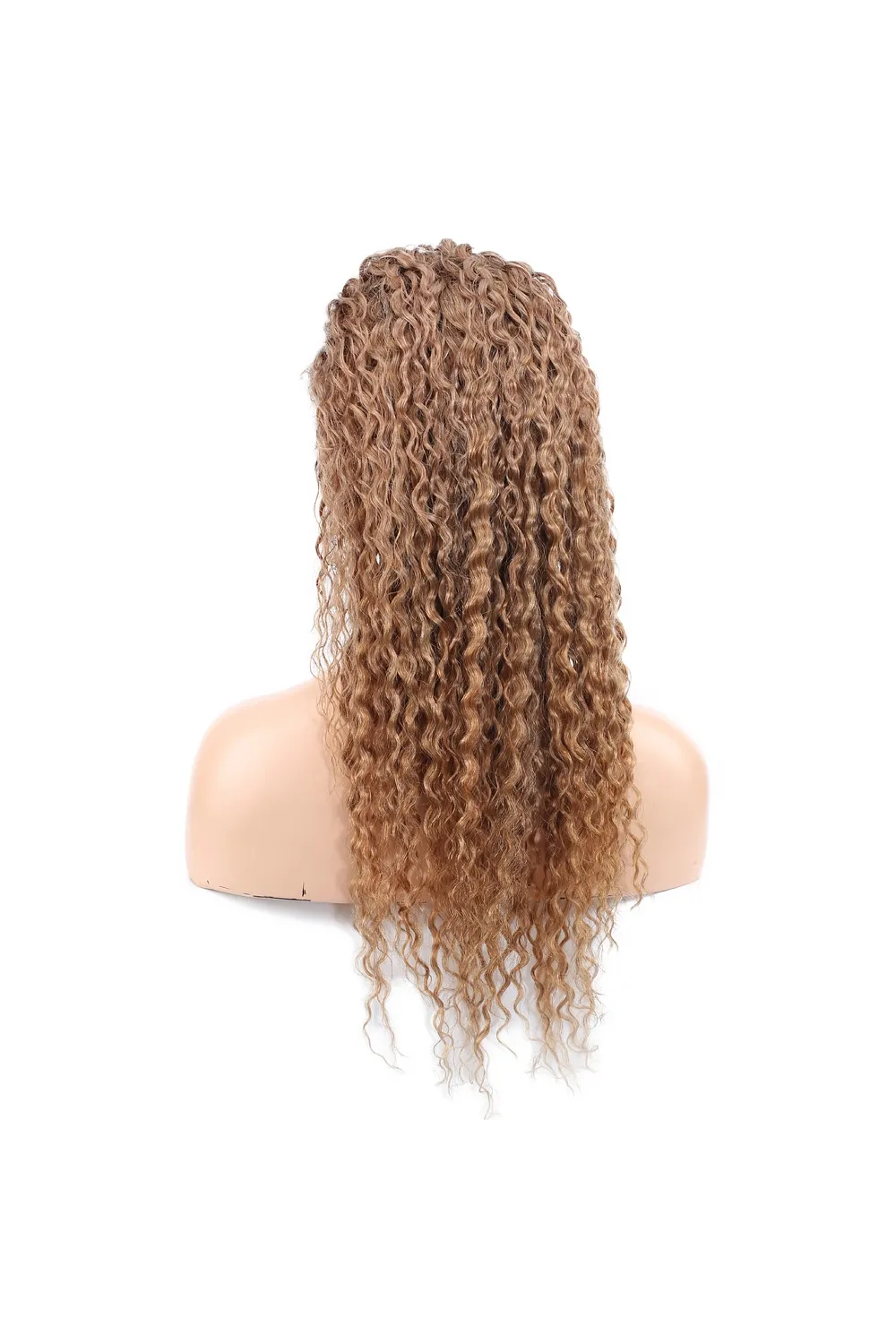 Afro Dalga Front Lace Gerçek Tül Peruk - Kumral - 60-65cm