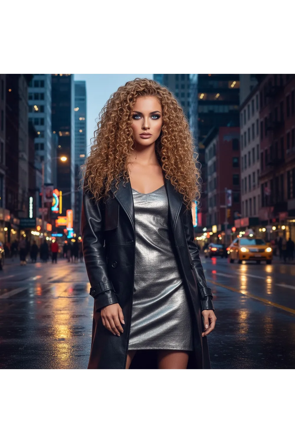 Afro Dalga Front Lace Gerçek Tül Peruk - Sıcak Karamel - 60-65cm