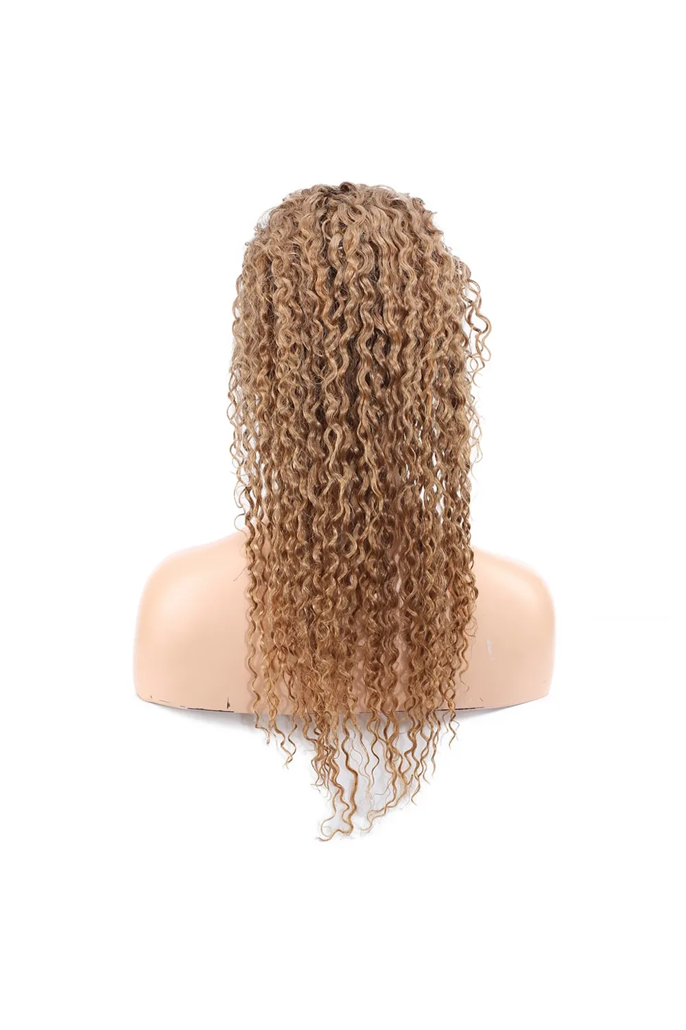 Afro Dalga Front Lace Gerçek Tül Peruk - Sıcak Karamel - 60-65cm