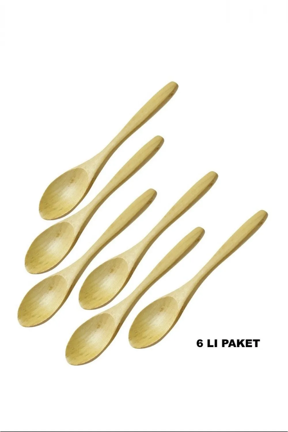 Ağaç Doğal 6lı Mama Kaşık BLS-01-6B