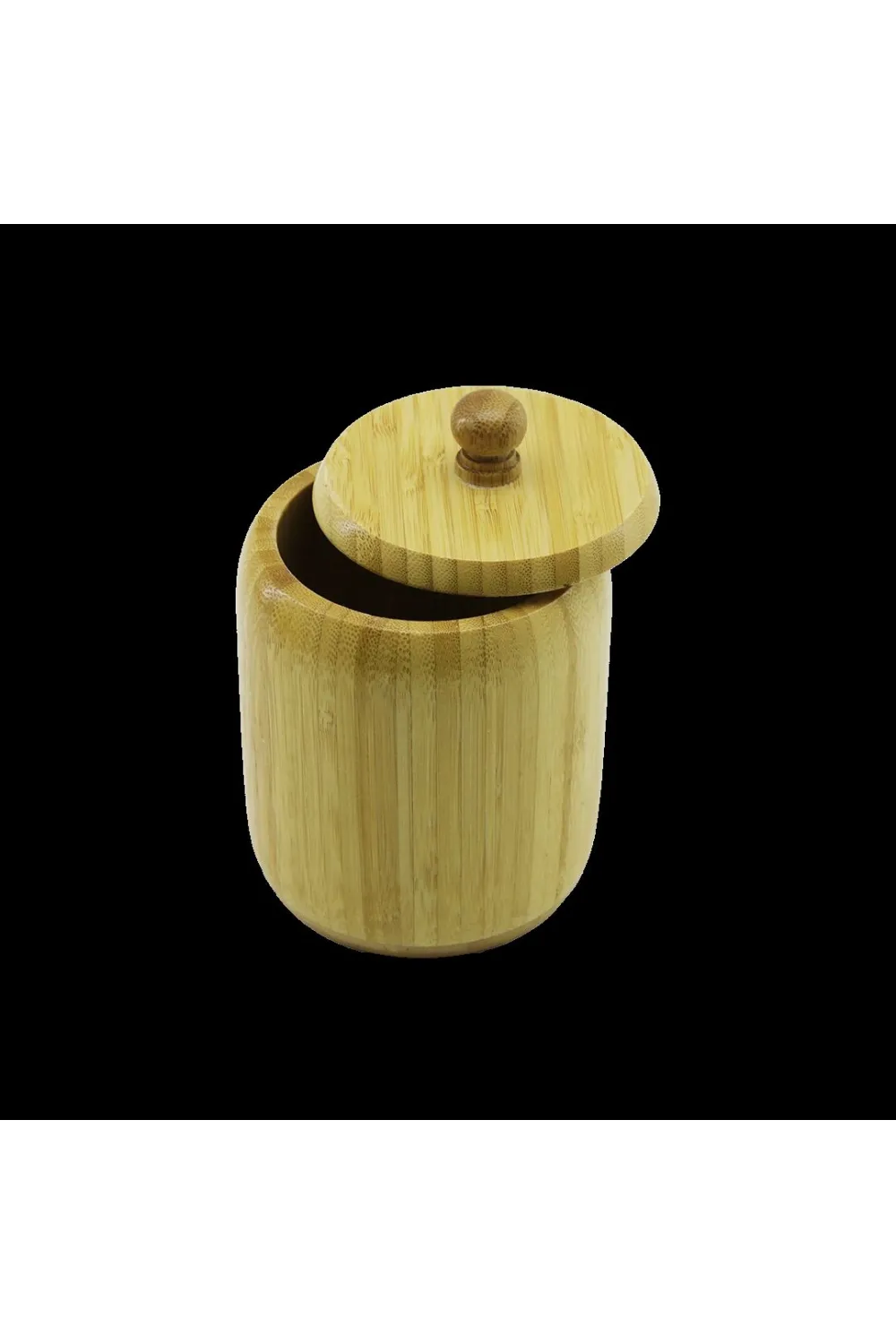 Ahşap Bambu Kapaklı Şekerlik 9 cm