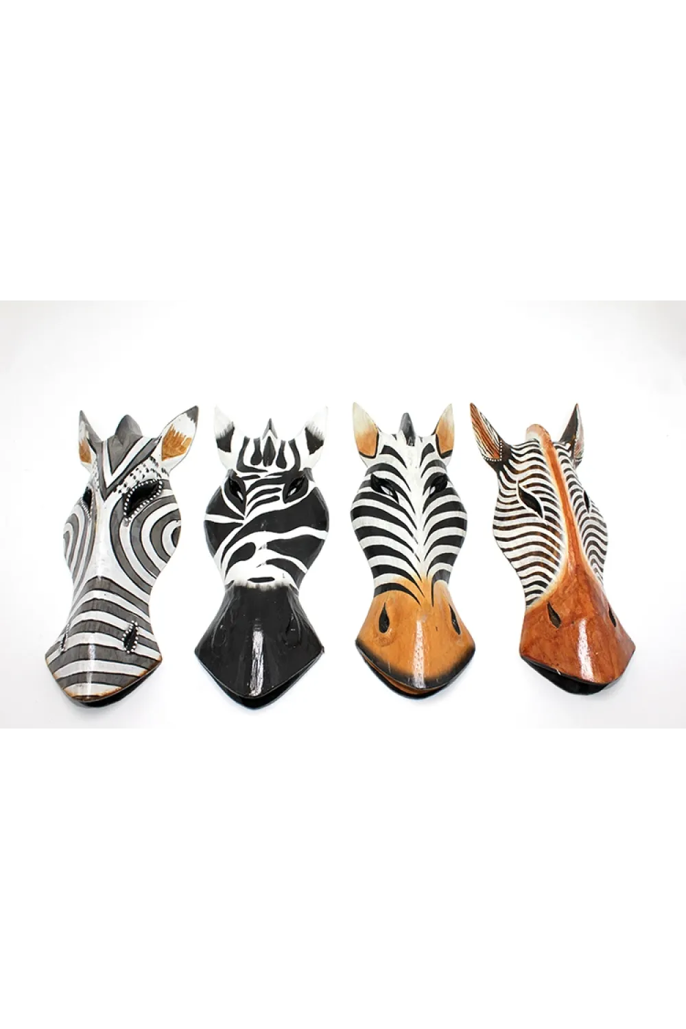 Ahşap Duvara Asmalı 30 cm Zebra Maske
