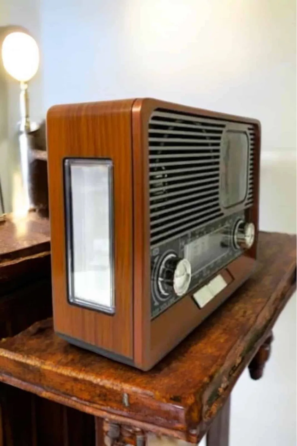 Ahşap Görünümlü Retro Bluetooth Radyo Usb,aux Ve Sd Kart Girişli