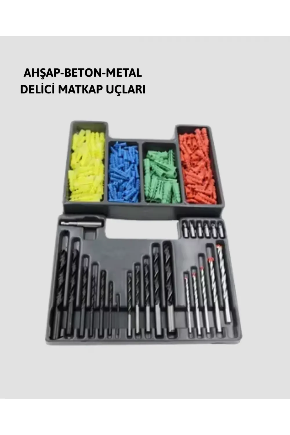 Ahşap Metal Beton Delme Uç Seti Organizerli Karbon Çelik Matkap Ucu