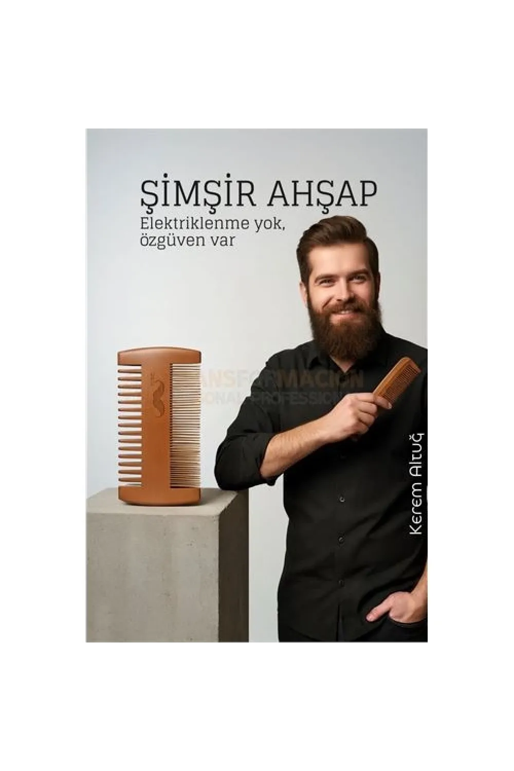 Ahşap Sakal ve Bıyık Tarağı – Antistatik Şimşir Tarak