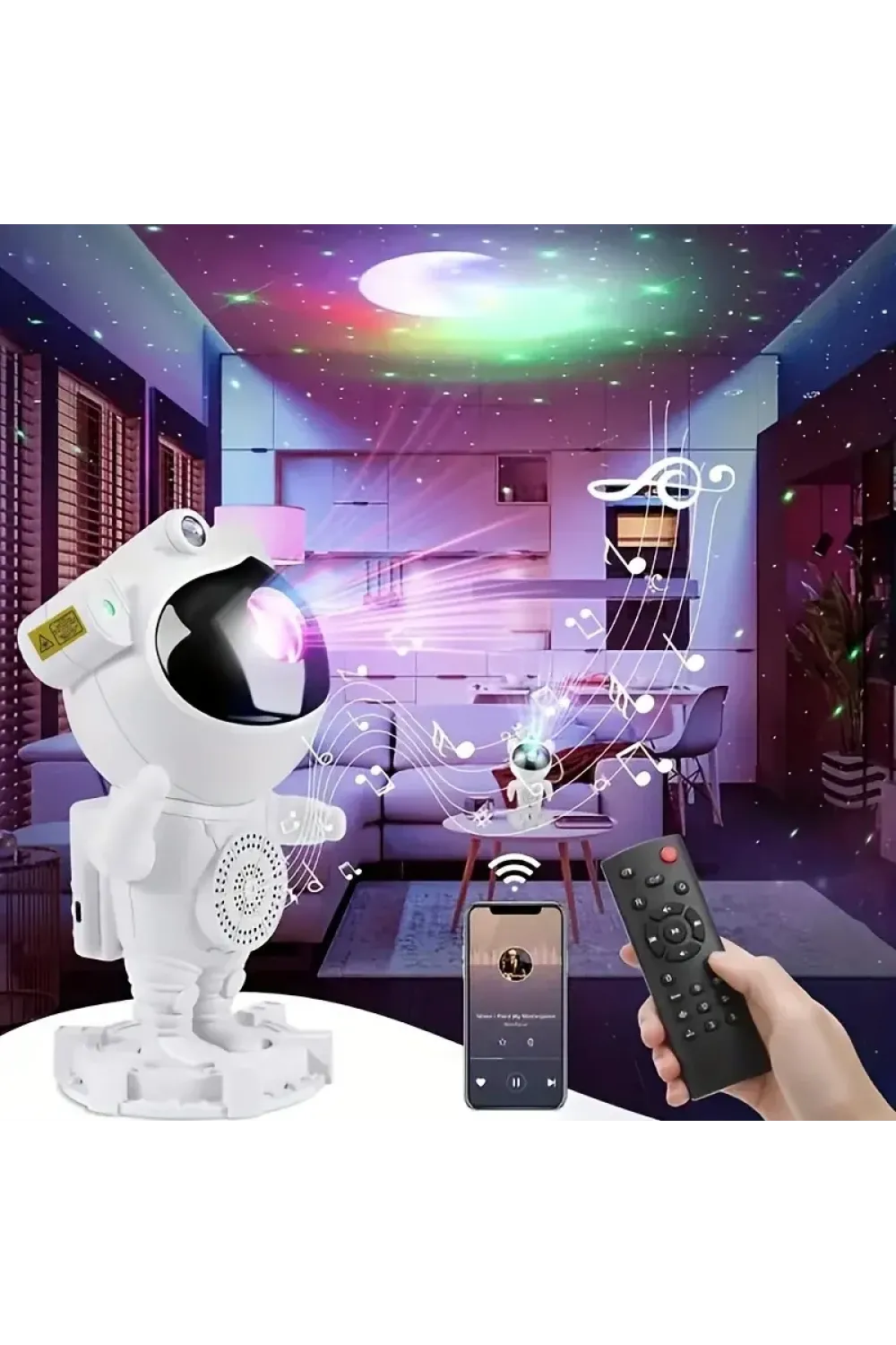 Akıllı Astronot Projeksiyon Gece Aydınlatma &amp; Bluetooth Hoparlör