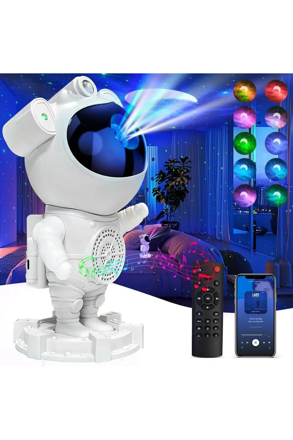 Akıllı Astronot Projeksiyon Gece Aydınlatma &amp; Bluetooth Hoparlör