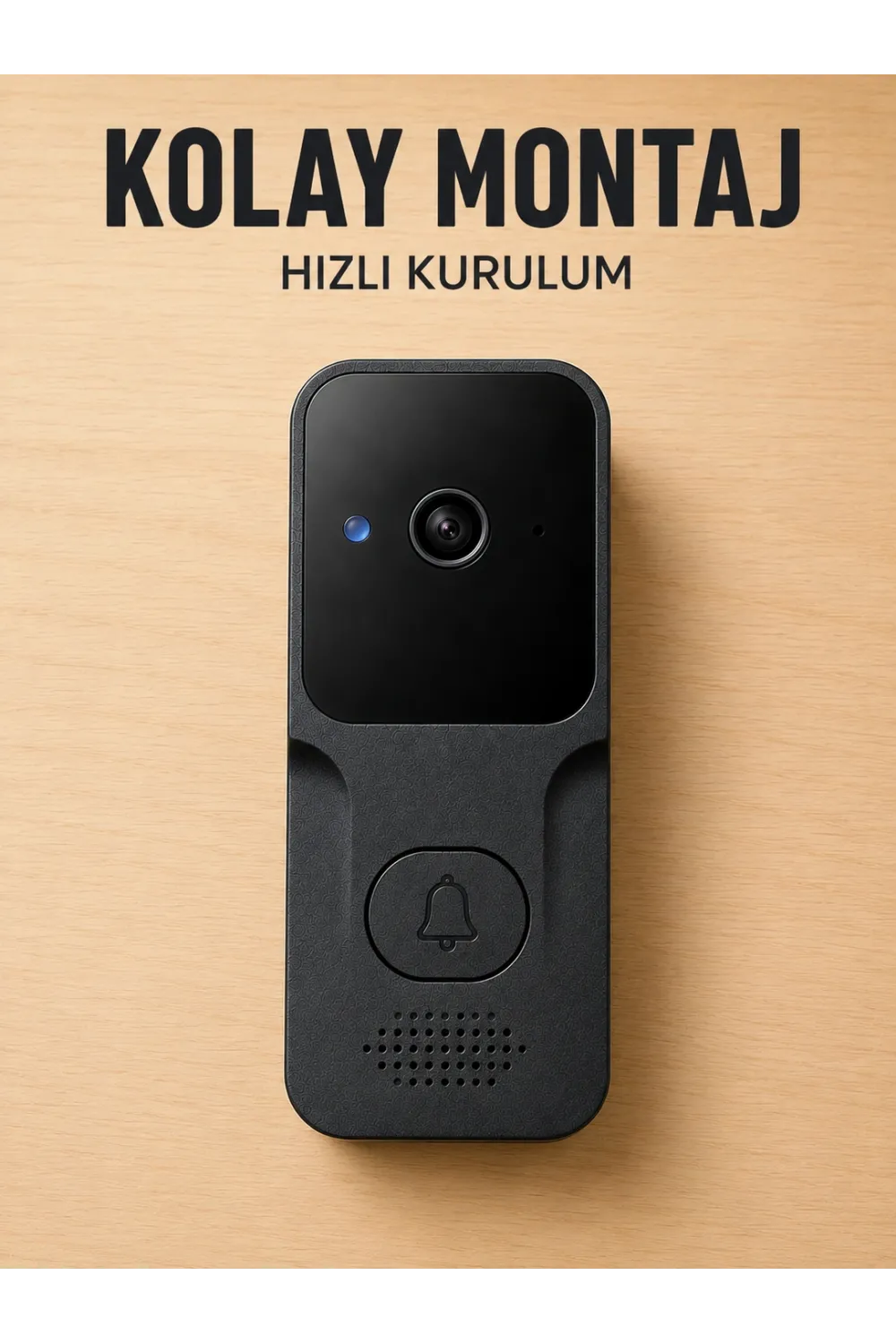 Akıllı Görüntülü Kapı Zili Hd Kamera, Hareket Bildirimi Ve Kablosuz Kurulum