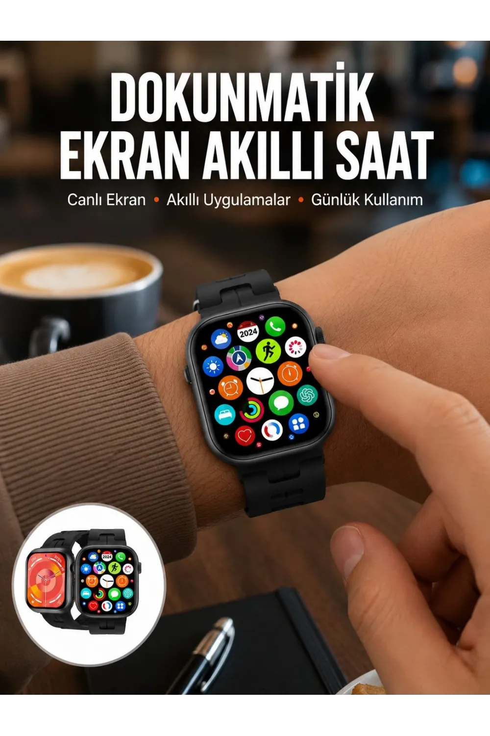 Akıllı Saat Android Ve İos Uyumlu Plastik Kordon Yeni Seri