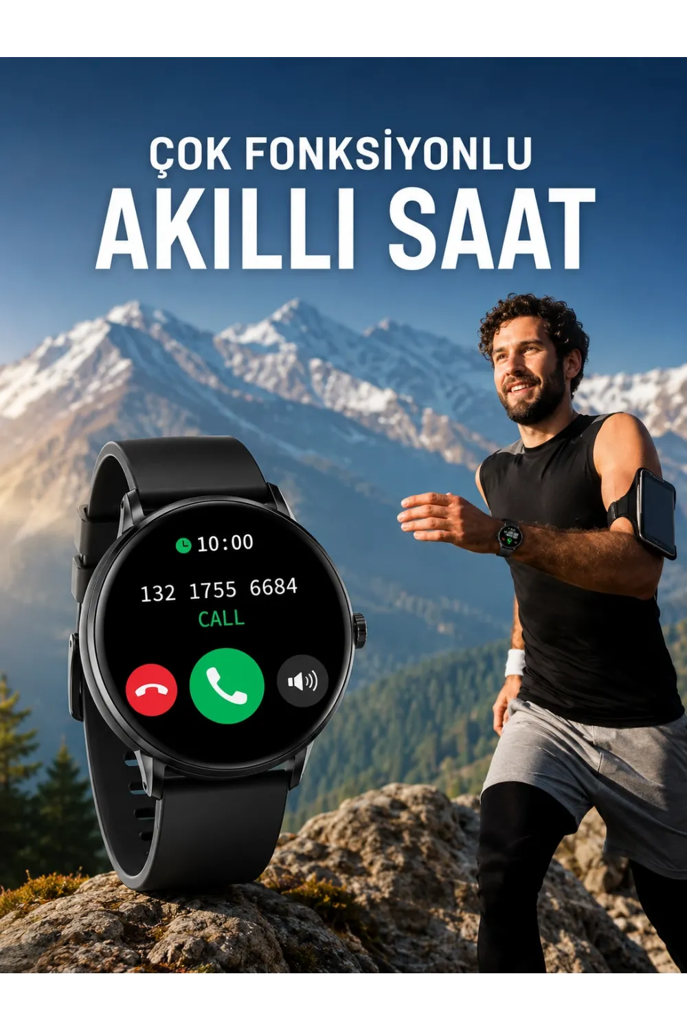 Akıllı Saat Çok Fonksiyonlu Sesli Görüşme Nfc Uyumlu Amoled Ekran
