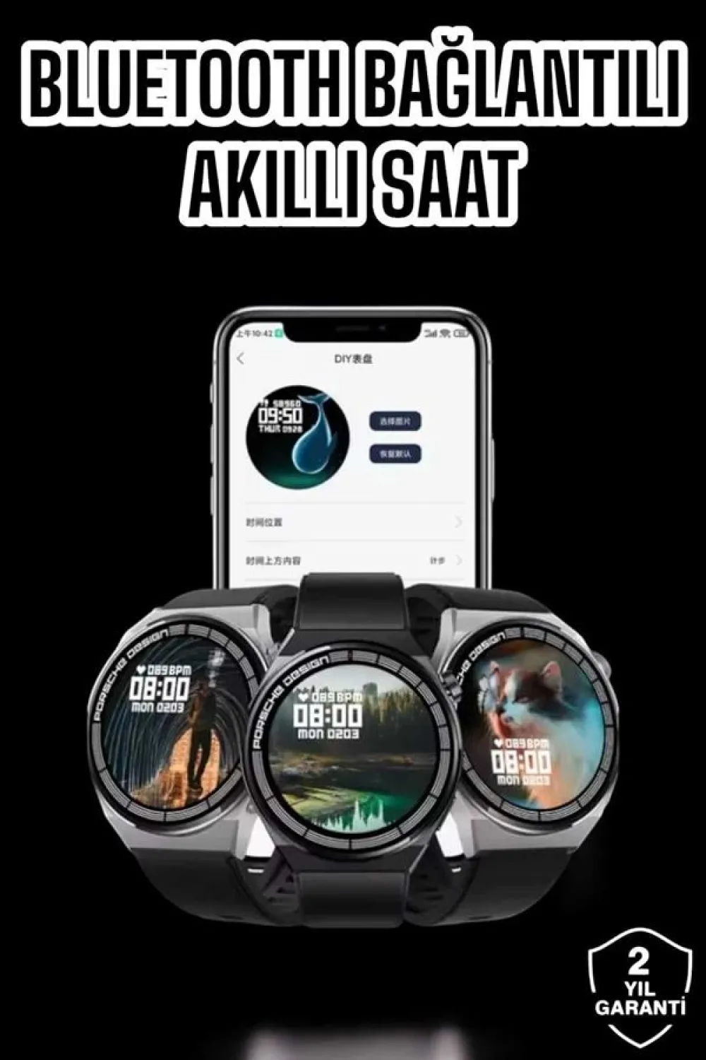 Akıllı Saat Gps Ve Nfc Özelliği Sesli Görüşme Dokunmstik Ekran