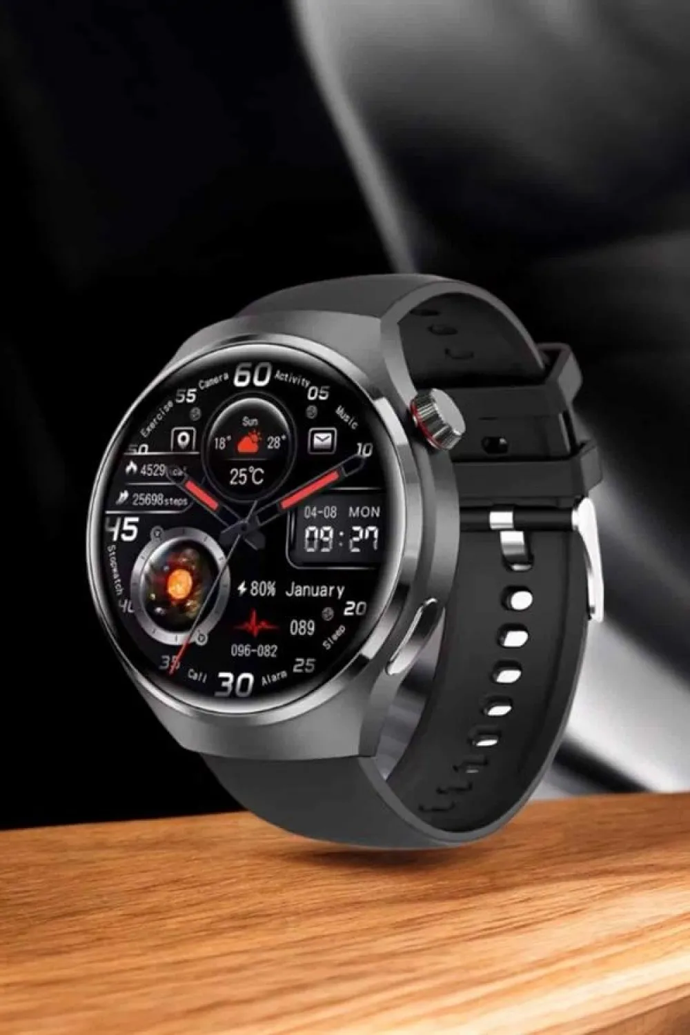 Akıllı Saat Nabız Sensörlü Bildirim Görebilen Spor Modları Gps Takibi