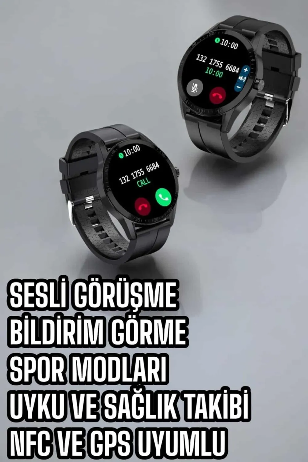 Akıllı Saat Sesli Görüşme Bluetooth Bağlantılı 3 Kordonlu