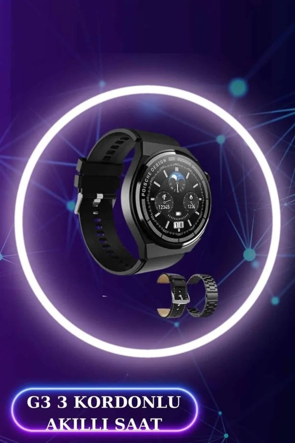 Akıllı Saat Ve Kulaklık Seti Dokunmatik Ekran 5.0 Bluetooth Bağlantılı Sesli Görüşme