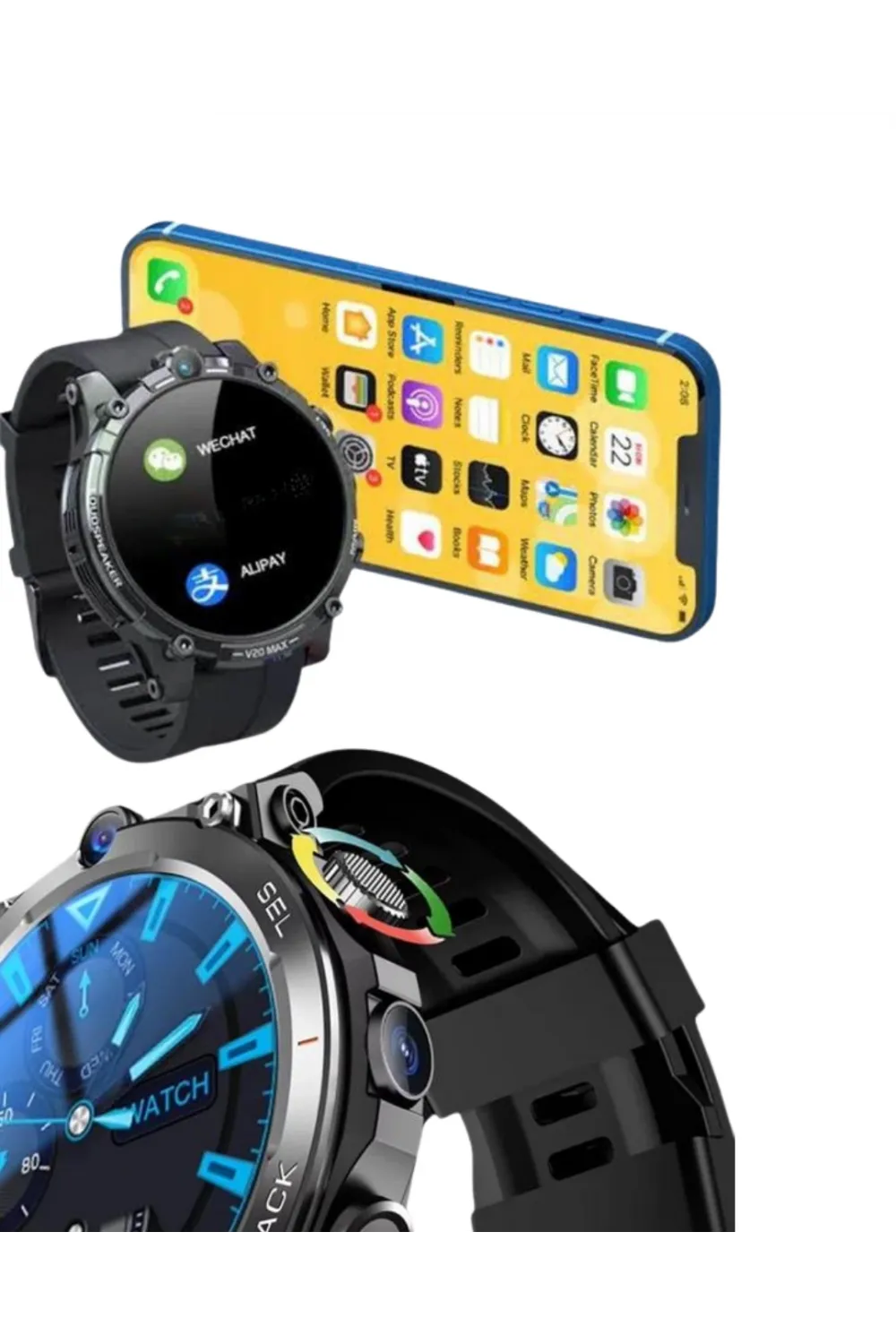 Akıllı Saat Yeni Model Sesli Asistan Bildirim Görme Bluetooth Bağlantılı Müzik Dinleme