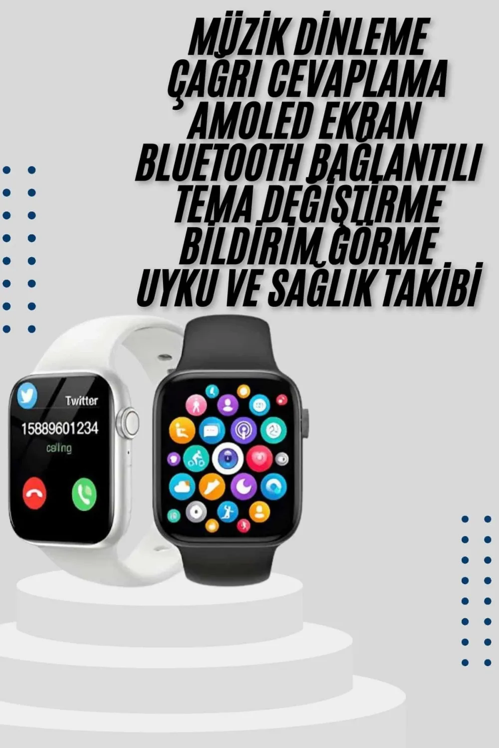 Akıllı Saat Yeni Nesil Android Ve İos Uyumlu Titreşim Modlu Alarm Kronometre