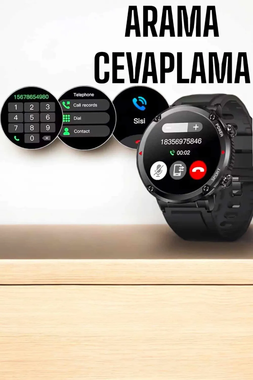 Akıllı Saat Yeni Nesil Bluetooth Bağlantılı Uyku Ve Sağlık Takibi Nfc Ve Gps