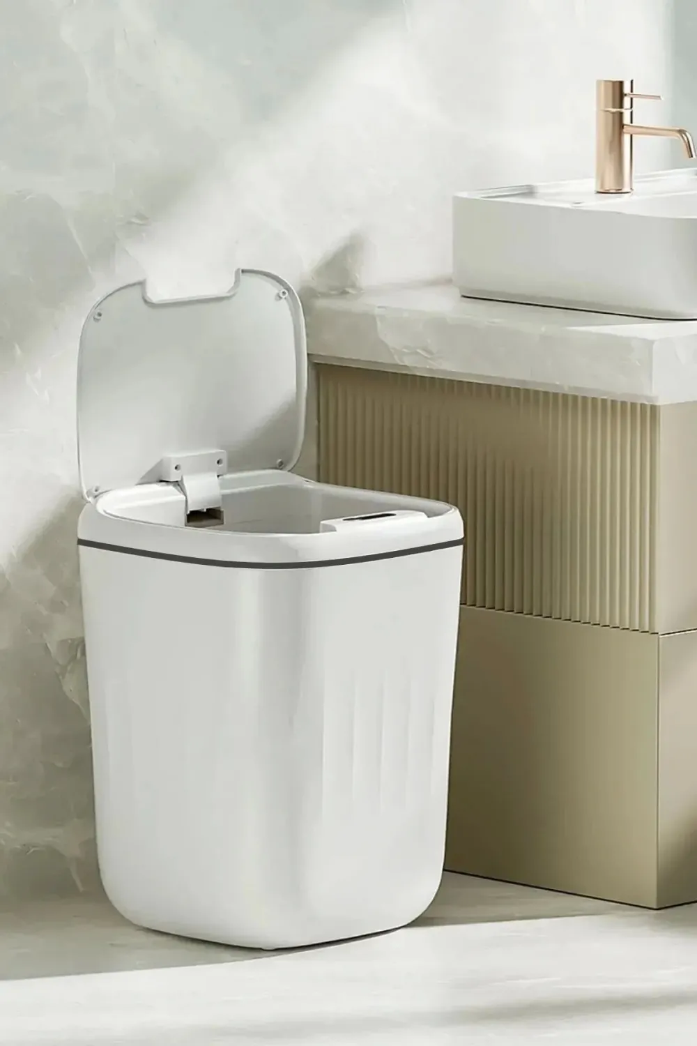 Akıllı Sensörlü Çöp Kovası 20l - Uv Işık Antibakteriyel & Koku Geçirmez Otomatik Mutfak Ofis Banyo Kovası
