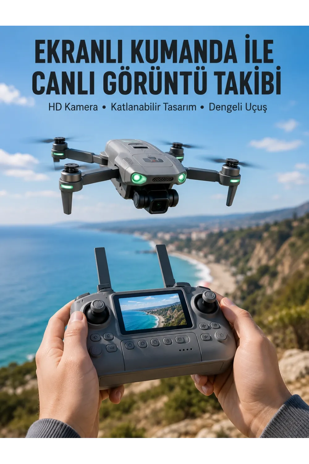 Akıllı Sensörlü Drone Canlı Görüntü Aktarımlı