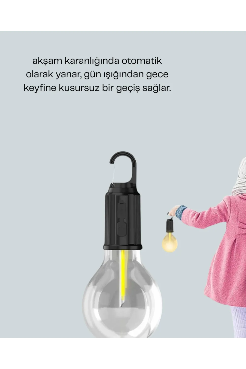 Akıllı Sensörlü Usb Şarjlı Kamp Lambası