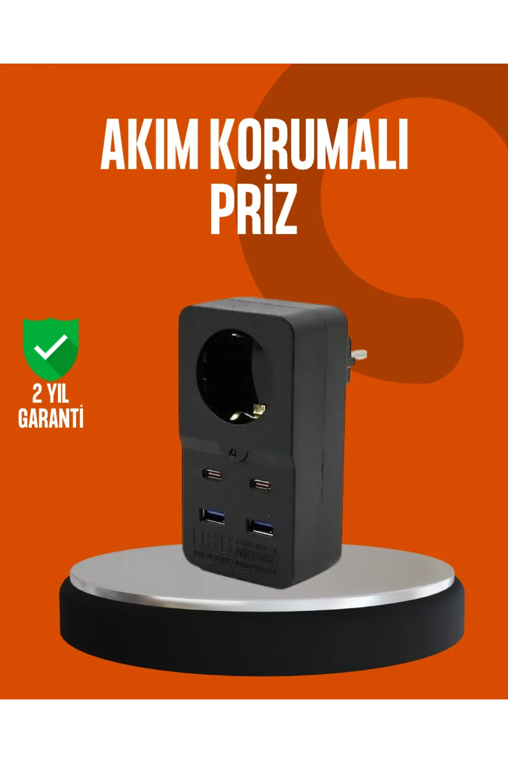 Akım Korumalı Priz 4 Usb Type C Destekli Yüksek Isı Dayanımlı