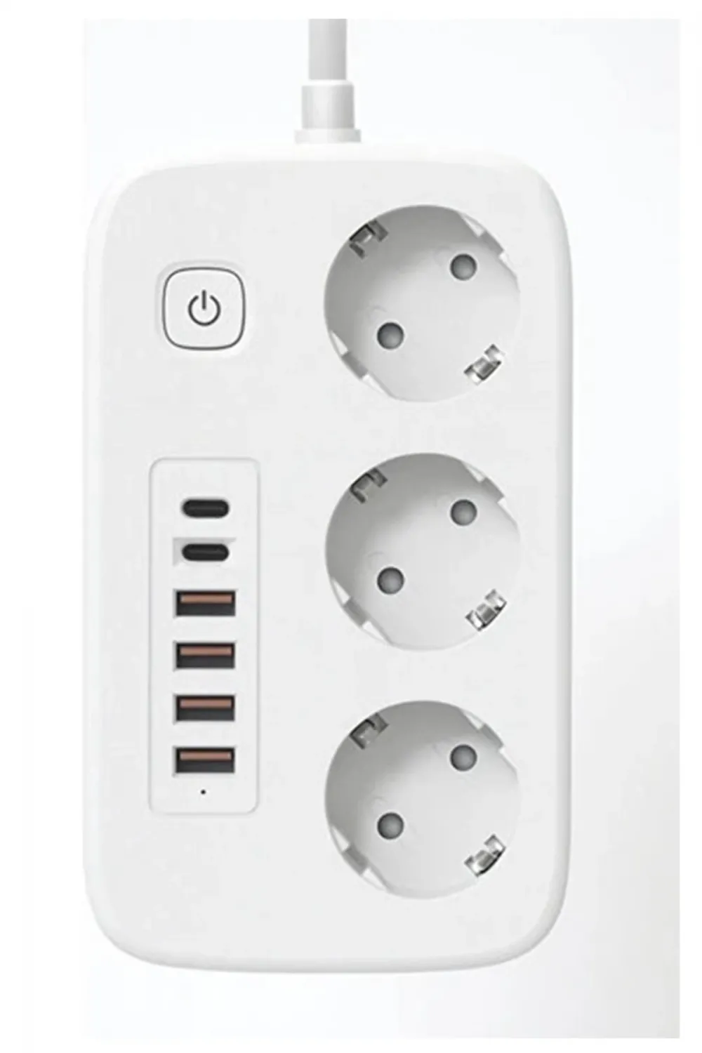  akım Korumalı Priz Ve Masaüstü Şarj İstasyonu Kablosuz 3 Priz ,4 Usb, 2 Type-c Girişli 2 Metre