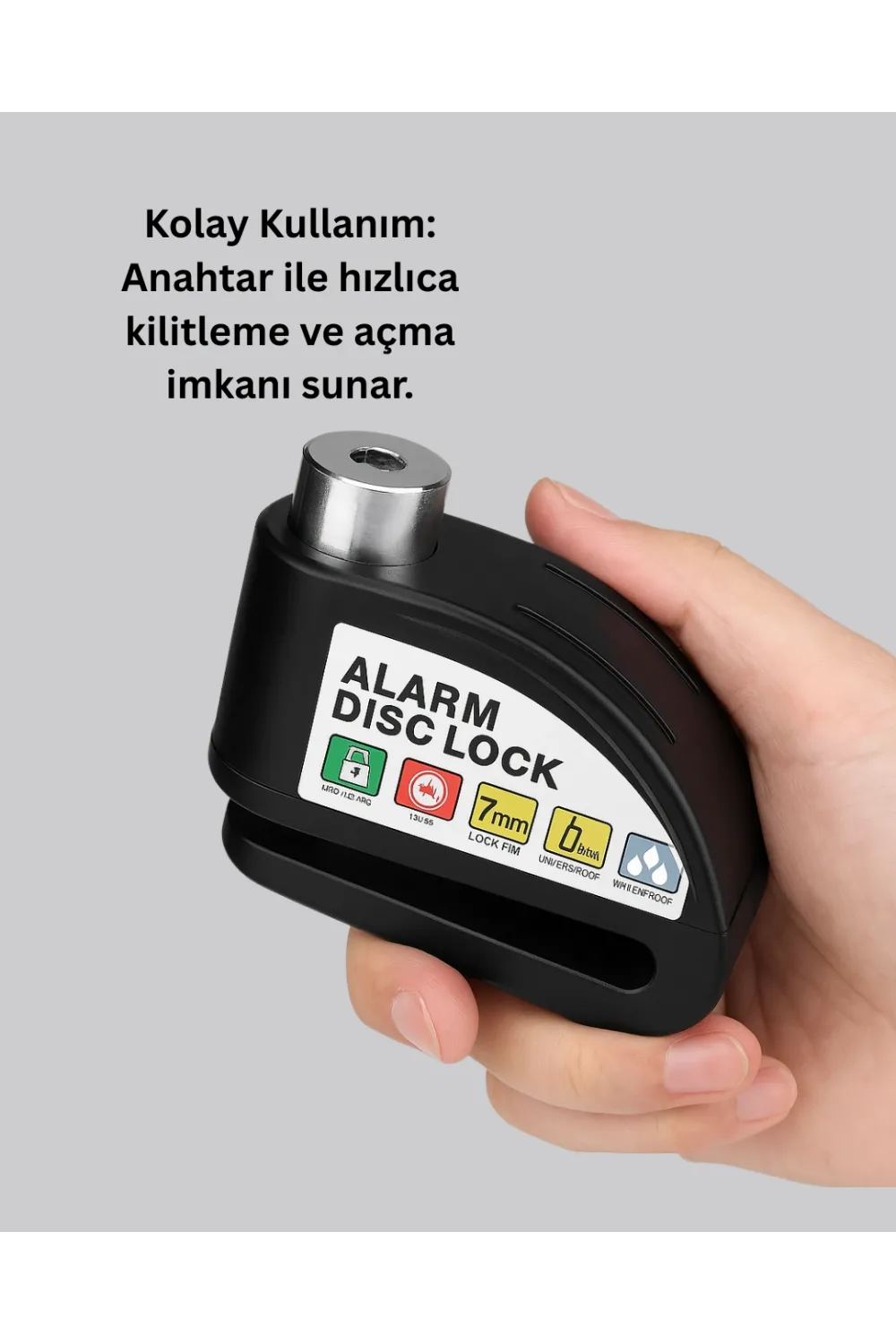 Alarm Sensörlü Disk Kilidi Motosiklet Scooter Bisiklet Güvenlik