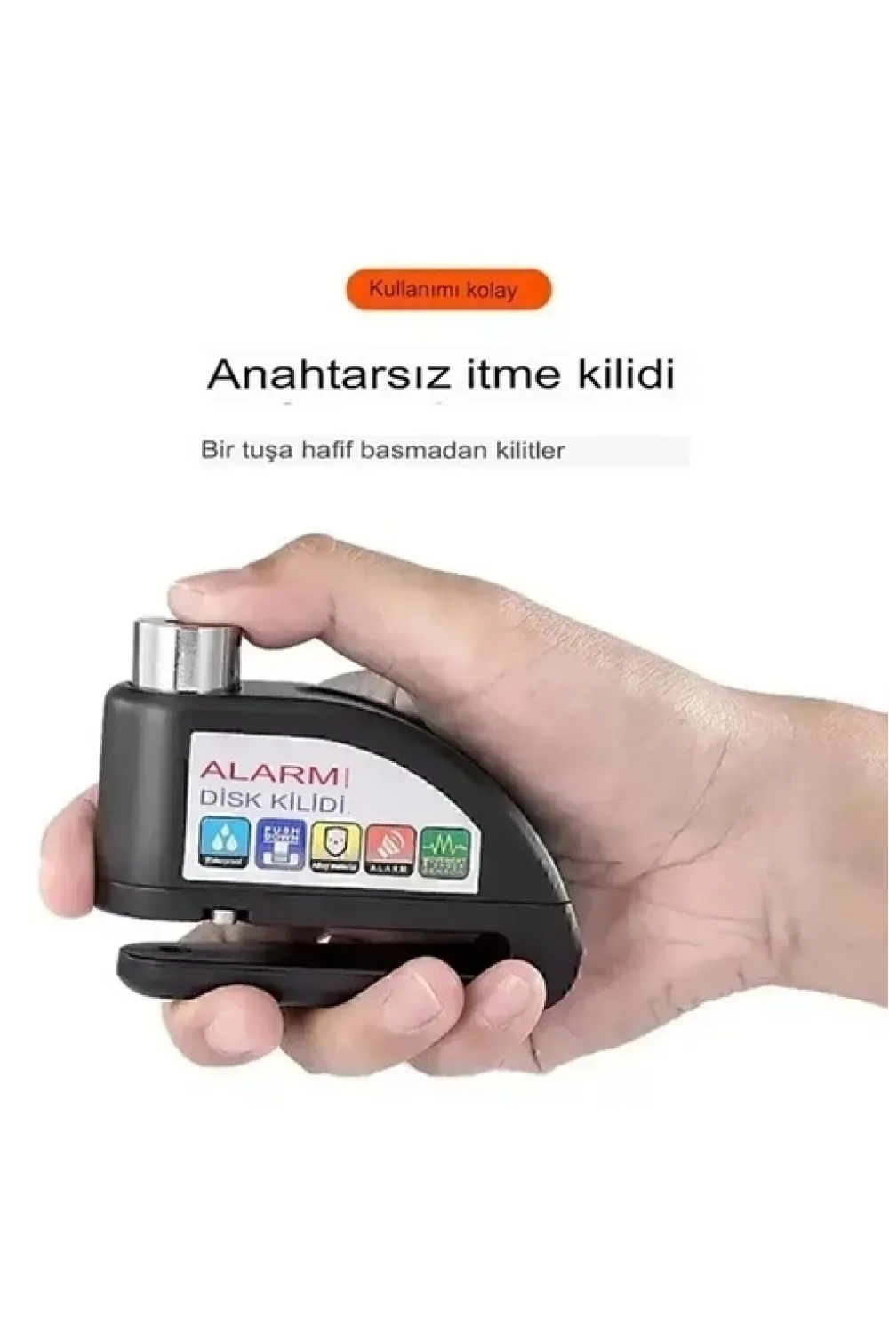 Alarmlı Disk Kilidi Motorsiklet Scooter Bisiklet Sesli Alarm 110 Desibel Yüksek Ses