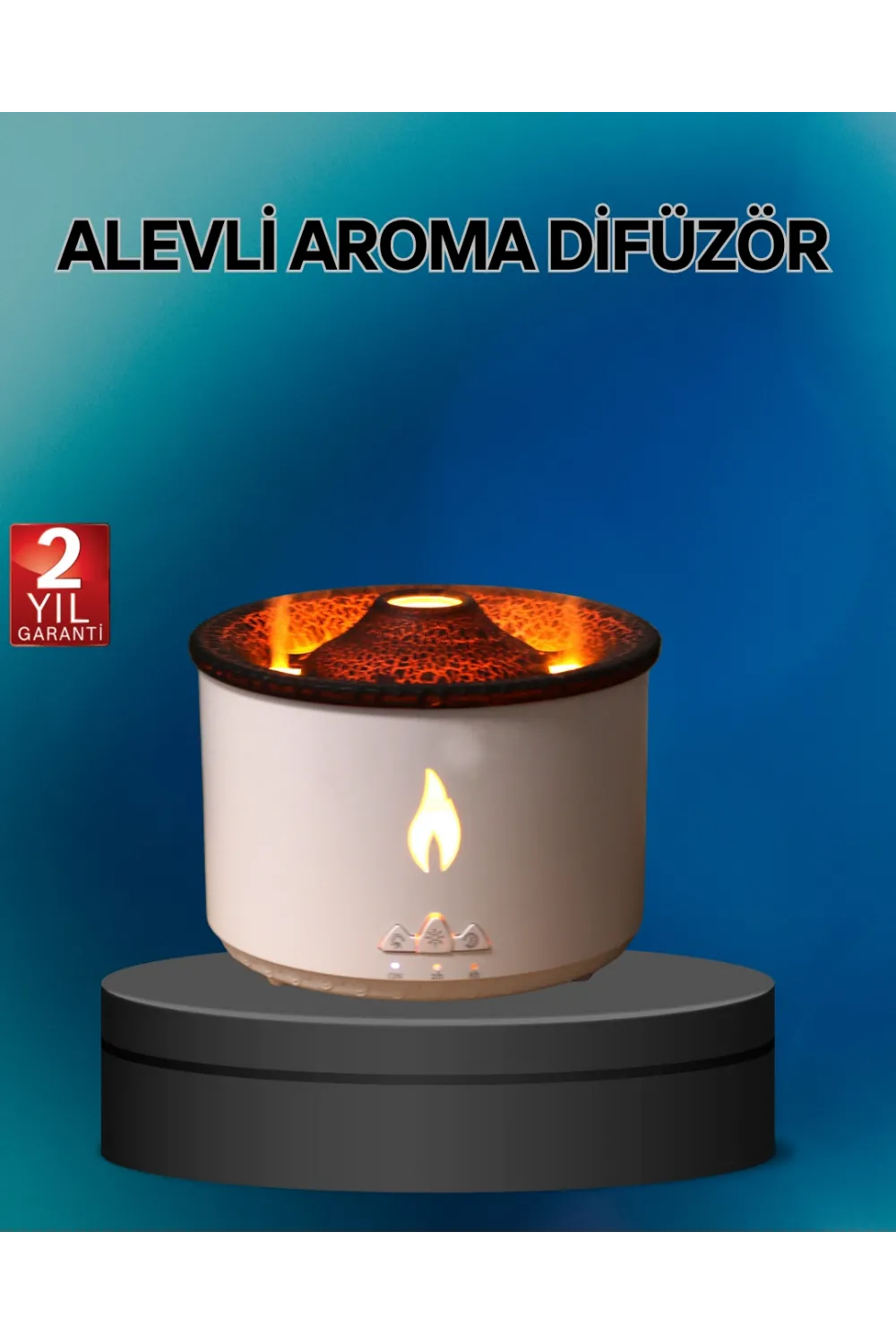 Alev Efektli Buhar Makinesi – Aromaterapi, Nemlendirme Ve Işık Modlu Tasarım