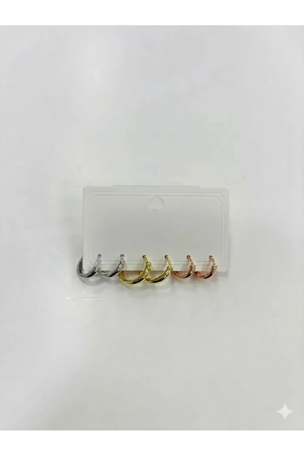 Altılı Çok Renkli  Halka Küpe - Kp00605