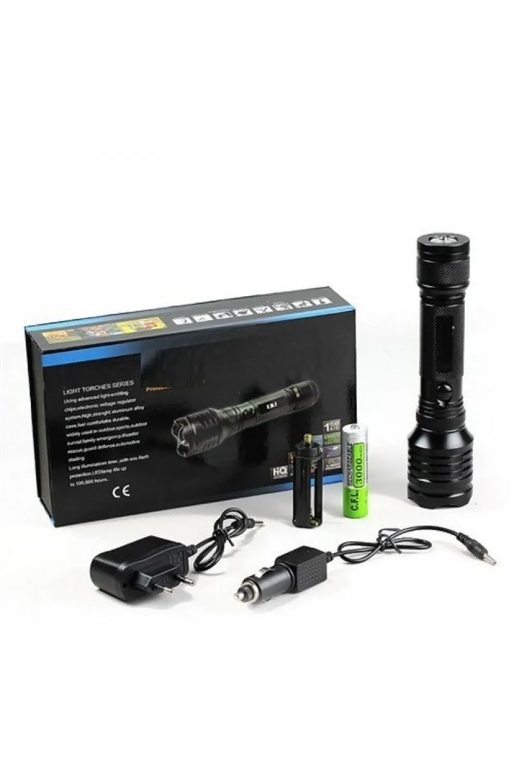 Alüminyum Şarjlı Zoomlu El Feneri F-6055