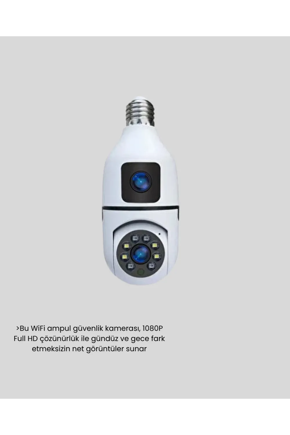 Ampul Tipi Wifi Kamera 2mp Lensli Full Hd Görüntü Ve Akıllı Hareket Algılama