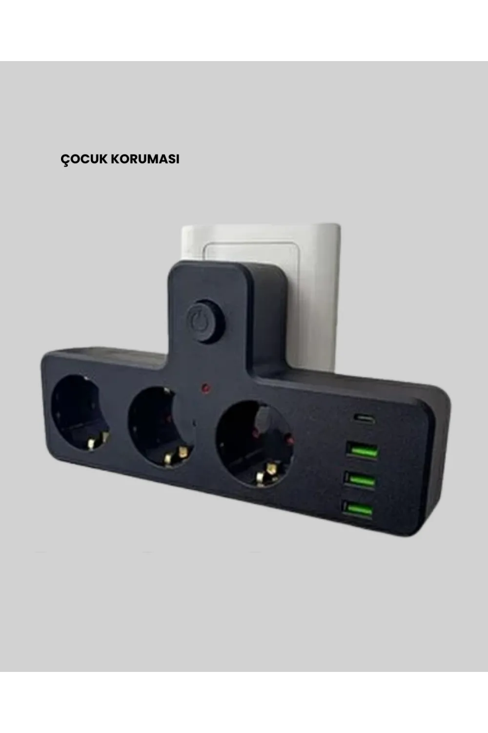 Anahtarlı Çoklu Priz 3 Usb 1 Type-c Hızlı Şarj Destekli
