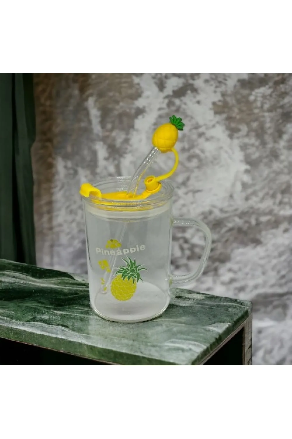 Ananas Tasarımlı Kupa Bardak