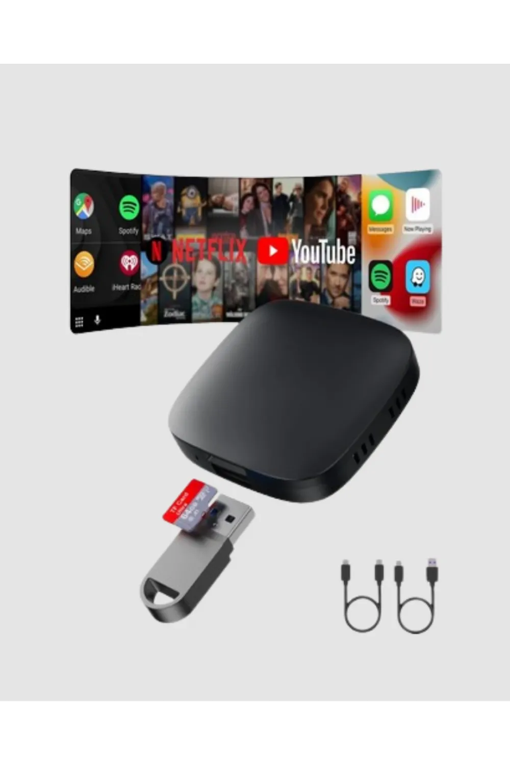 Android Auto Kablosuz Adaptör Bluetooth 5.0 Ve 5.8ghz Wifi Destekli