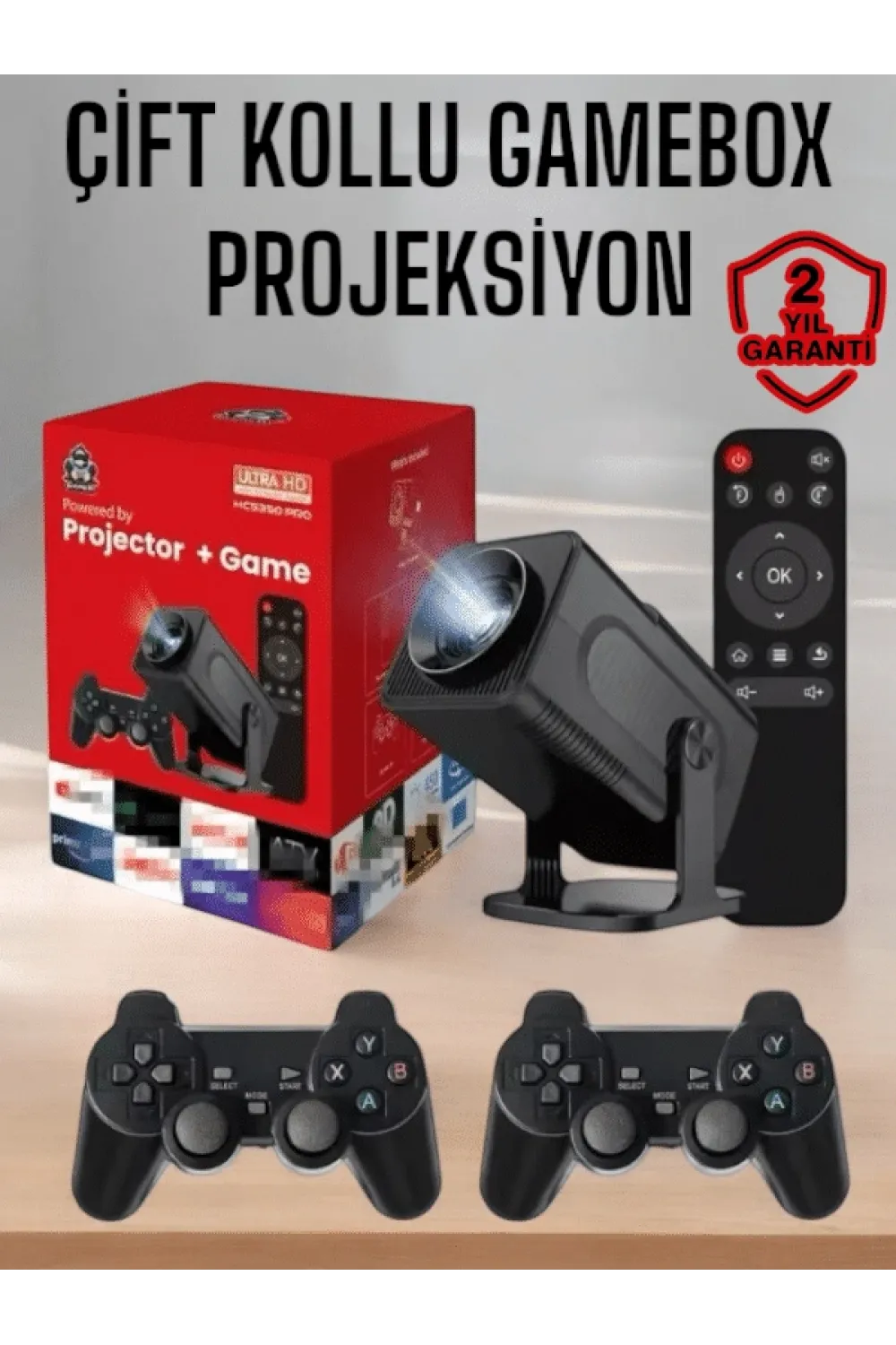 Android Projeksiyon ve Çift Kollu Game Box