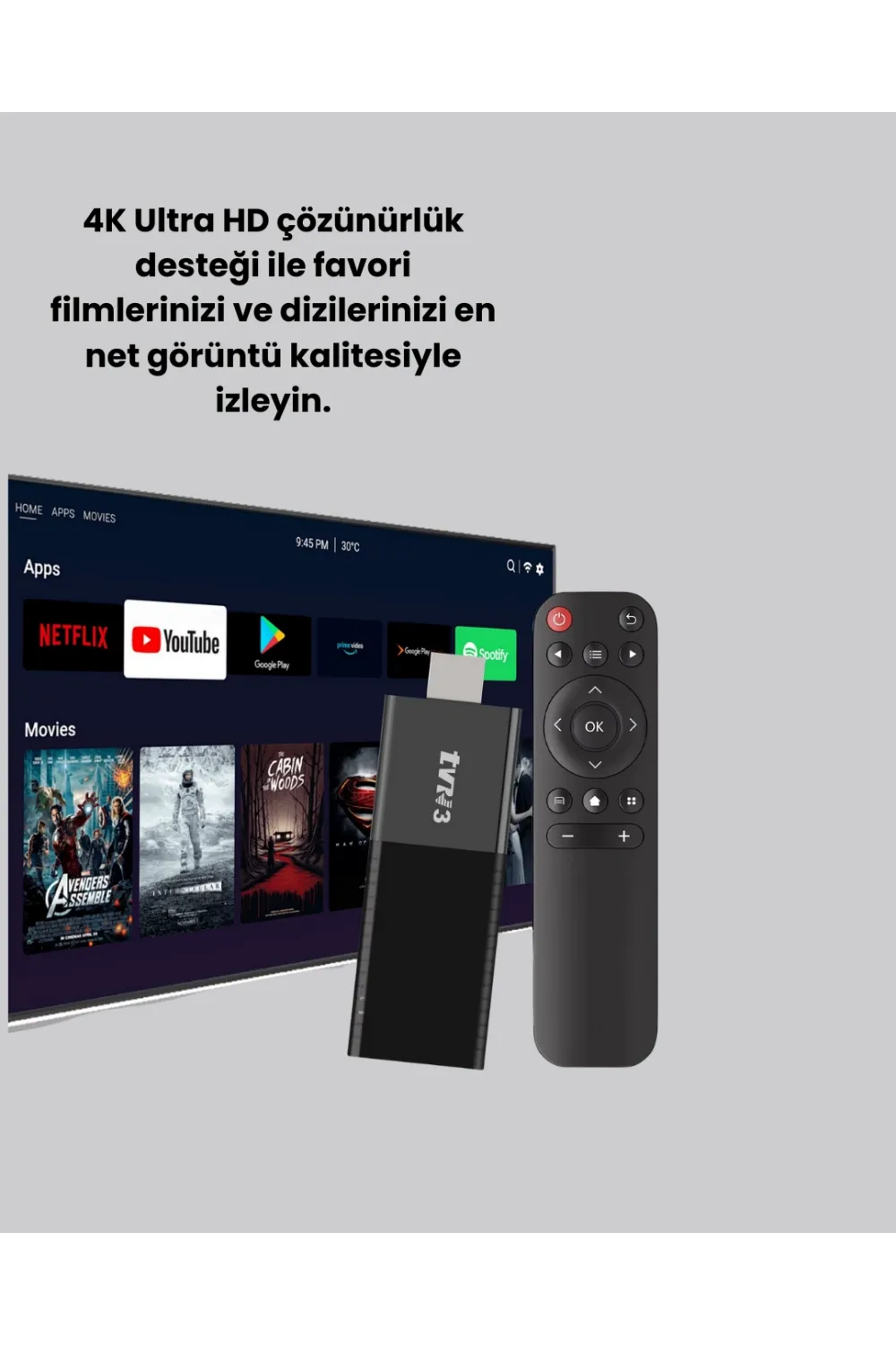 Android Tv Stick 2gb Ram 16gb Depolama Kapasiteli